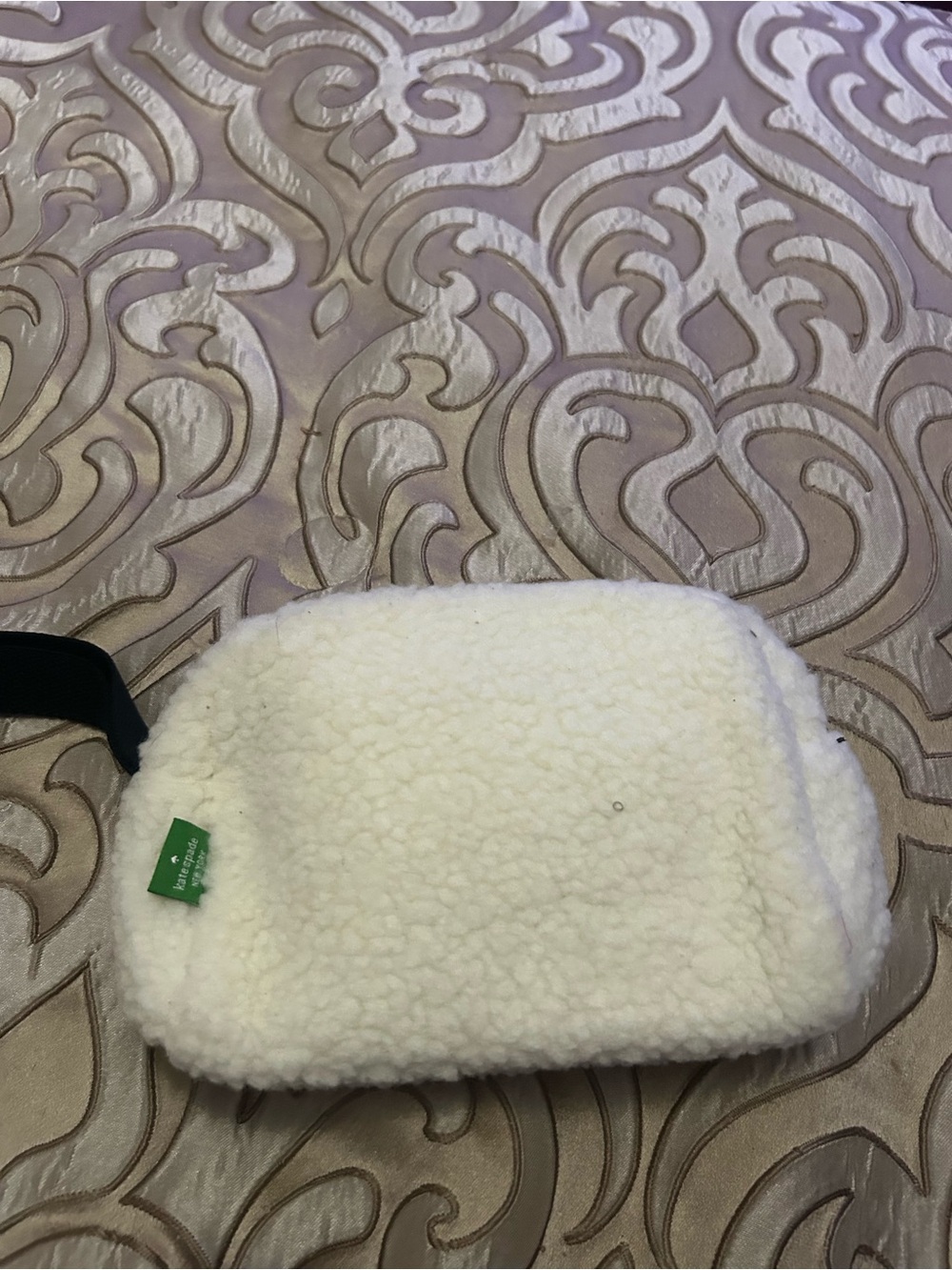 Kate Spade White Sherpa Waist Bag by